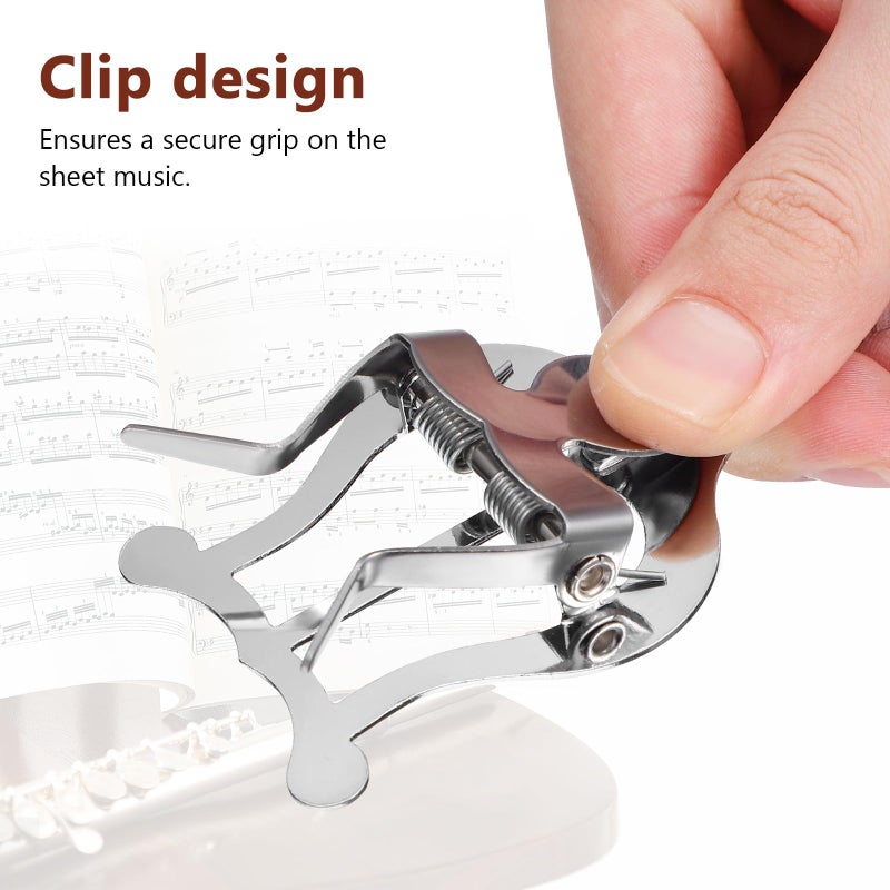 155mm Iron Clarinet Lyre Stand Music Sheet Clip Holder For Marching Band Oboe Flip Folder - Image 4