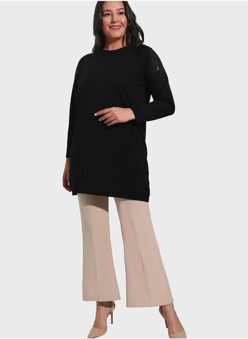 Alia by modanisa - Round Neck Tunic Top - Image 1