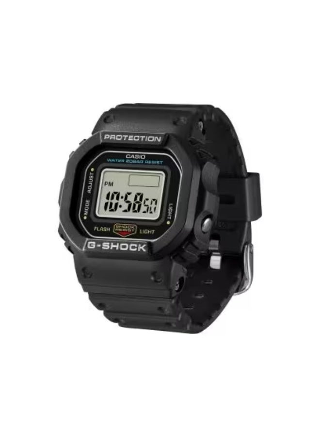 G-SHOCK Casio G-Shock DWN-5600-1DR Nano Ring Watch – Mini 5600 Digital Watch, Shock Resistant, 200M Water Resistant, EL Backlight, Stopwatch, Alarm, Bio-Based Resin, Adjustable Finger Strap – Casio Ring Watch DWN-5600-1DR - Image 1