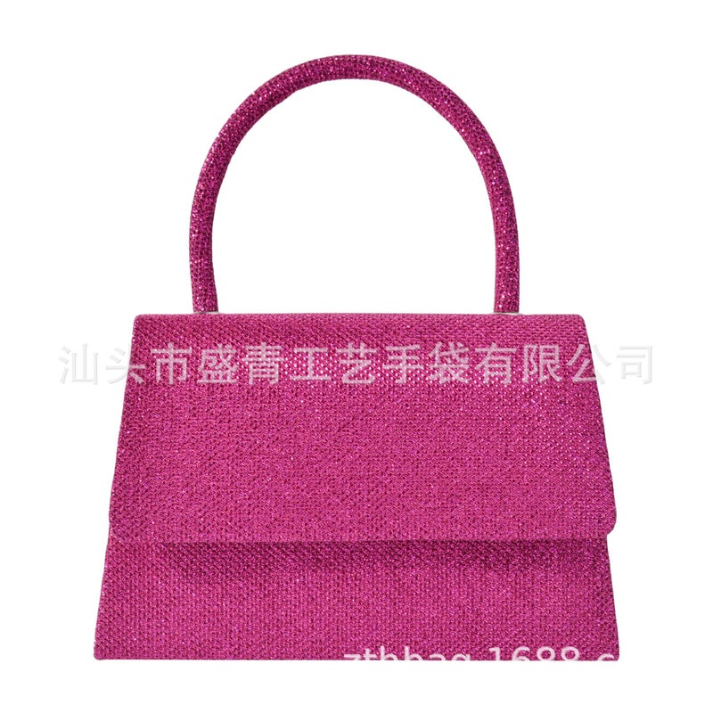 Bag Women'S All-Match Evening Bag New Style Bag Women'S High Sense Niche Handbag Fine Pink Crossbody Bag - Image 1