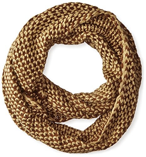 La Florentina La Fiorentina Women's Popcorn Infinity Knit Scarf, Camel, One Size - Image 4