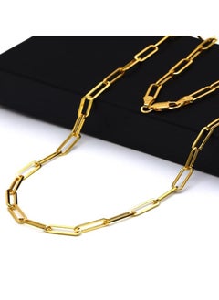 Gold Zone Real Gold Paper Clip Chain Necklace  - Image 2