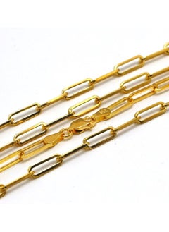 Gold Zone Real Gold Paper Clip Chain Necklace  - Image 5