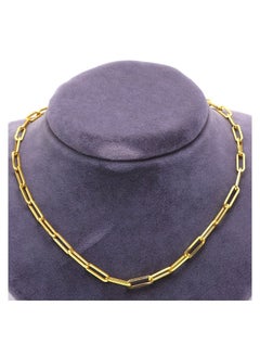 Gold Zone Real Gold Paper Clip Chain Necklace  - Image 3