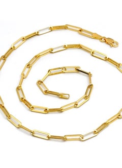 Gold Zone Real Gold Paper Clip Chain Necklace  - Image 4