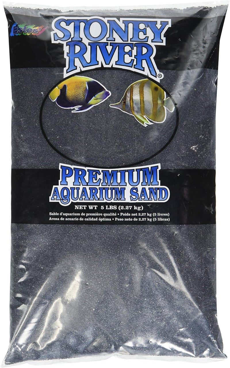 Estes Stoney River Premium Black Aquarium Sand - 5 lbs - Image 1