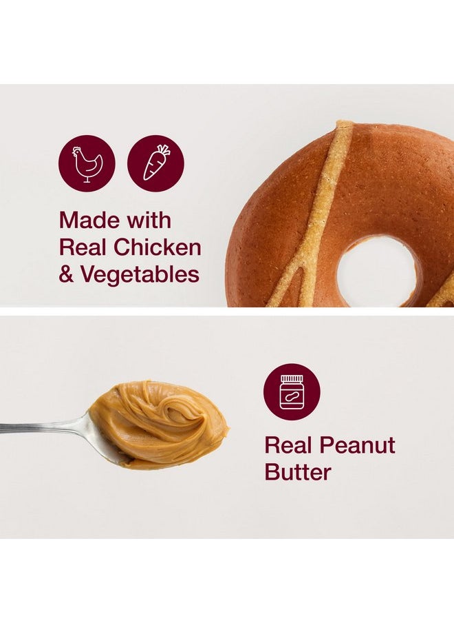 سمارت بونز - SmartBones Bake Shop Donuts with Peanut Butter، دلل كلبك بمضغ خالٍ من الجلد الخام، 4 قطع - Image 1