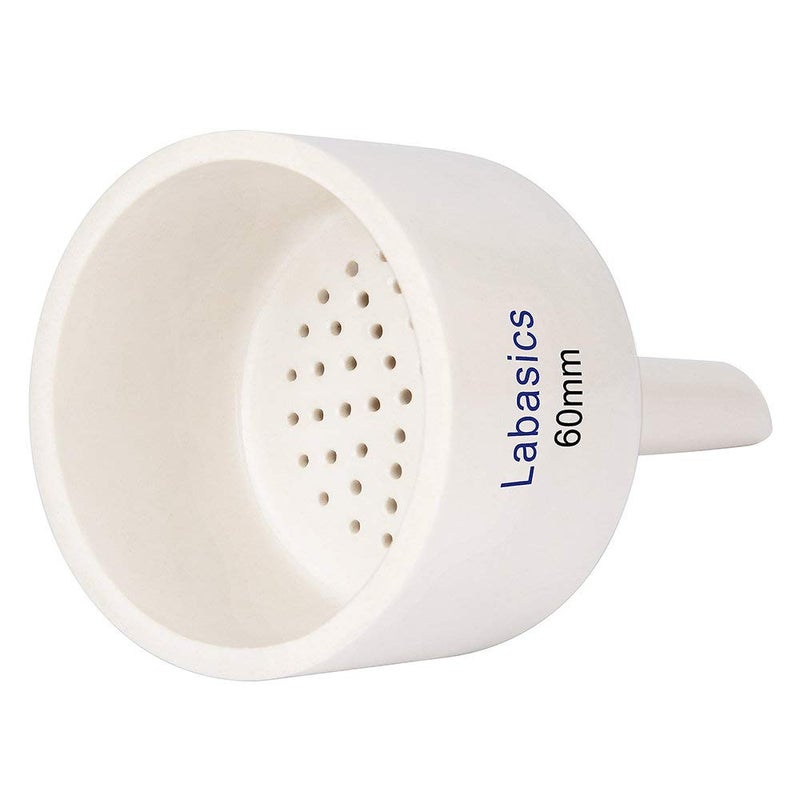 Labasics Porcelain Buchner Funnel 60 mm, Porcelain Buchner Filter Funnel OD 6 cm ID 5.7 cm for Laboratory - Image 1