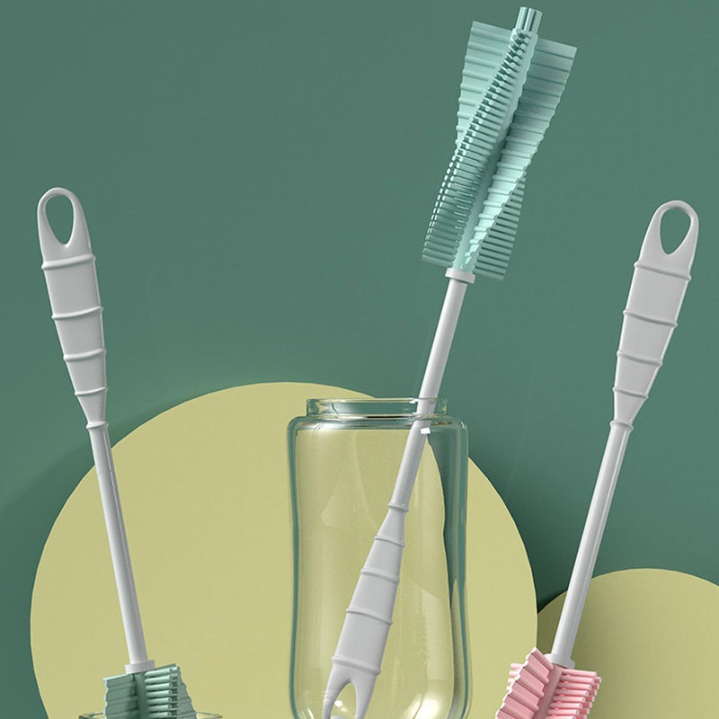 4 pcs Bottle Brush Cup Scrubbing Brush Silicone Cup Cleaner Baby Bottle Cleaner - Image 4