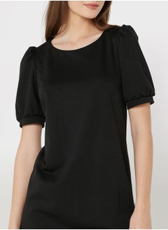 واليس فستان بياقة دائرية وأكمام منفوشة  - Image 3