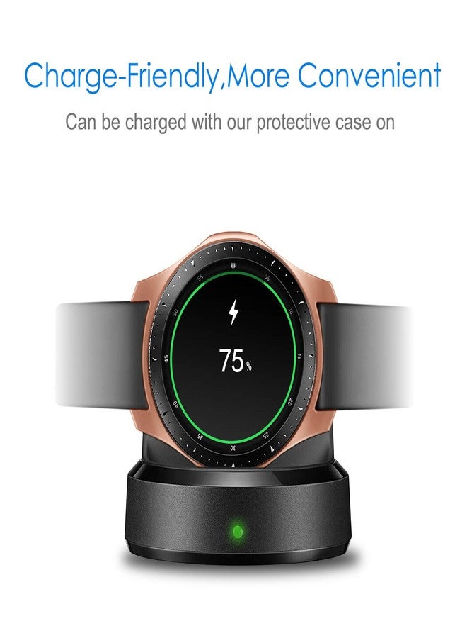 FINTIE Case Compatible with Samsung Galaxy Watch 42mm SM-R810 (Not Fit for Watch 4 Classic 42mm), Soft TPU Slim Plated Case Protective Bumper Shell Cover - Black/Rose Gold/Clear (Pack of 3) - Image 3