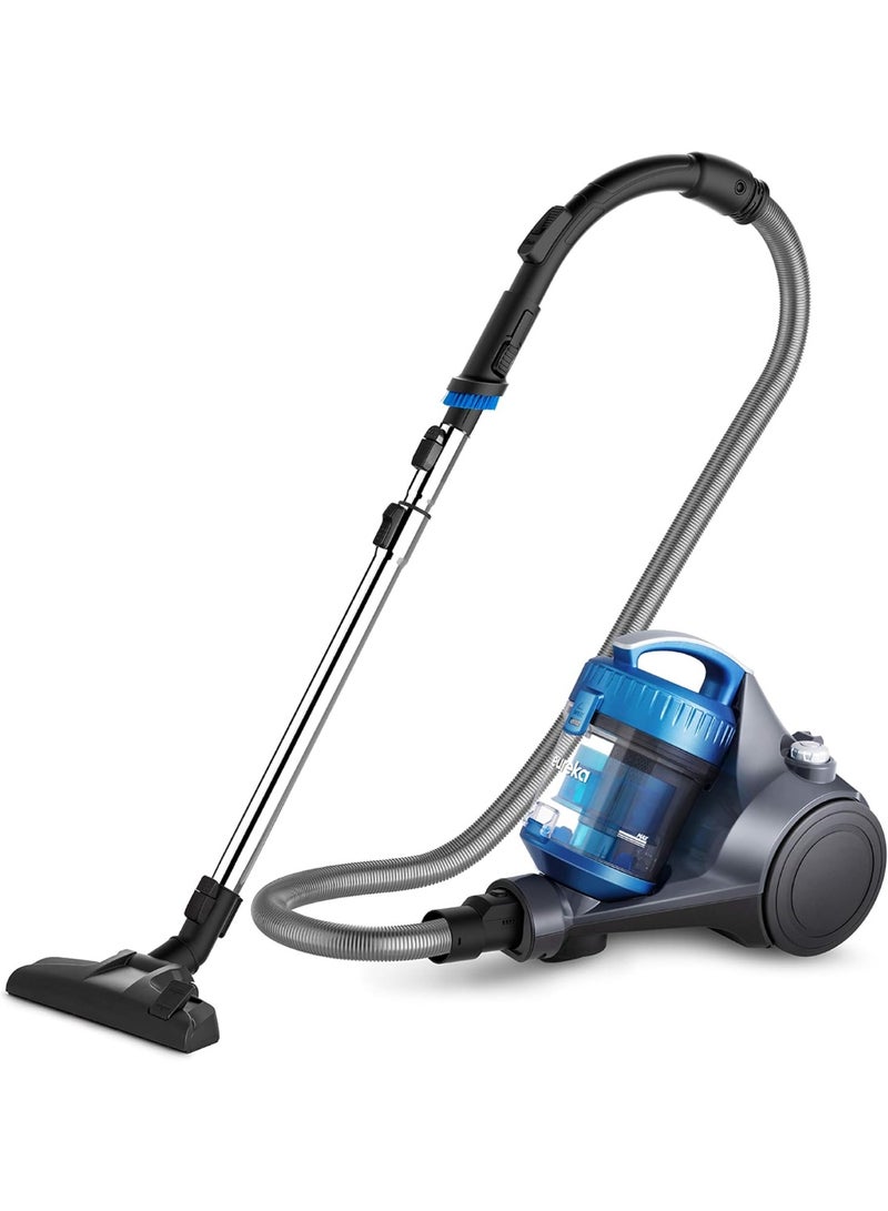 EUREKA مكنسة كهربائية 1800 واط سعة 2.5 لتر مع وعاء غبار 16 كيلو باسكال بتقنية السايكلون بدون كيس فلتر قابل للغسل لشعر الحيوانات الأليفة، السجاد، البلاط، 220 فولت، 15 كيلو أمبير - Image 1
