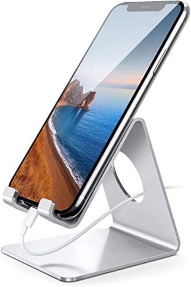 Lamicall Cell Phone Stand, Phone Dock: Cradle, Holder, Stand for Office Desk - Black - Image 1