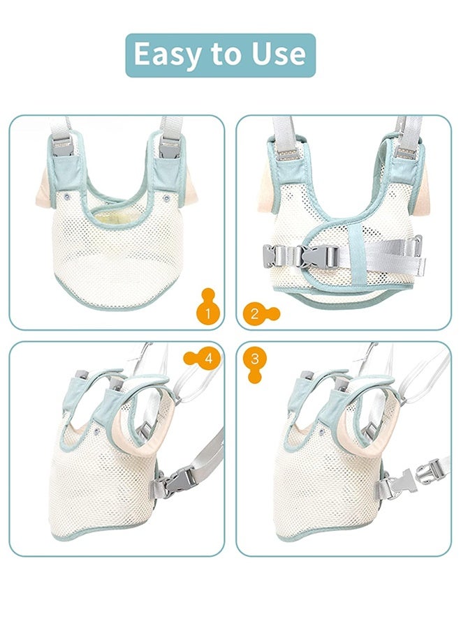 Polish'D Baby Walker, Breathable Baby Walking Harness, Handheld Kids Walker Helper Toddler Infant Walker, Harness Assistant Belt Pulling and Lifting Dual Use Walking Assistant Strap (Green) - Image 2