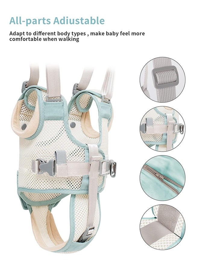 Polish'D Baby Walker, Breathable Baby Walking Harness, Handheld Kids Walker Helper Toddler Infant Walker, Harness Assistant Belt Pulling and Lifting Dual Use Walking Assistant Strap (Green) - Image 3