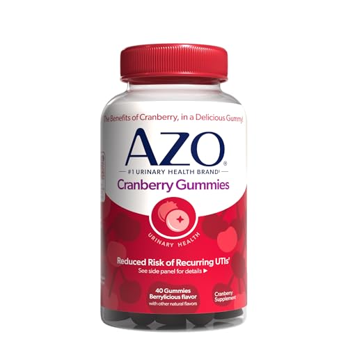 AZO Cranberry Urinary Tract Health Gummies Dietary Supplement 2 Gummies Glass Cranberry Juice Helps Cleanse Protect Natural Berrylicious Flavor Gummies NonGMO 40 Count - Image 2