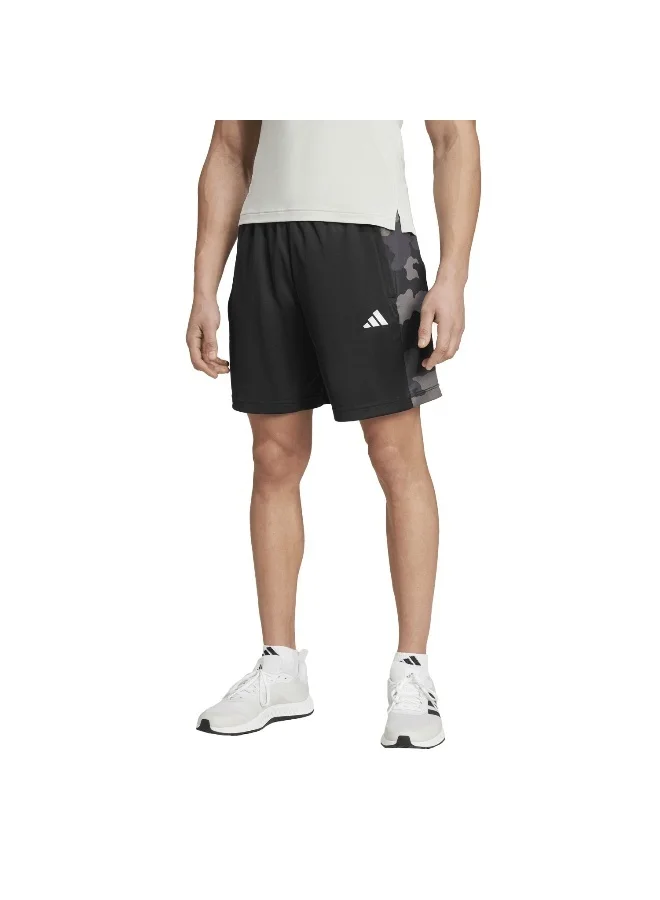 adidas شورت تدريب قصير أسود مموه XS
