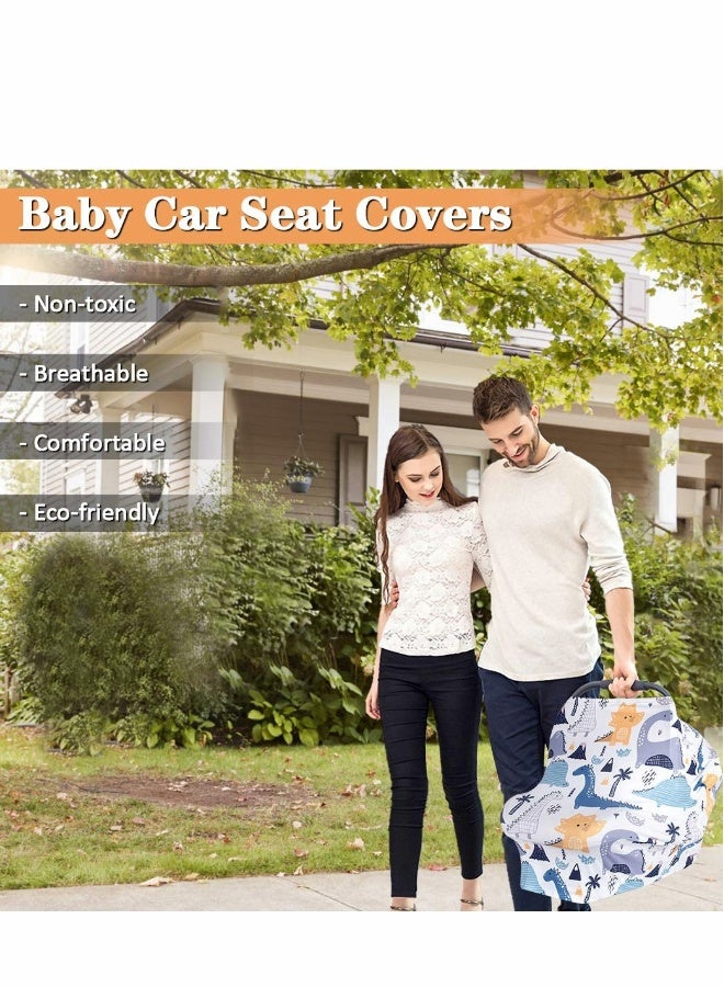 Baby Car Seat Cover, Nursing Cover for Breastfeeding, Carseat Canopy Boys and Girls, Infant Stroller 360° Full Privacy Breastfeeding Coverage, Shower Gifts - Image 5