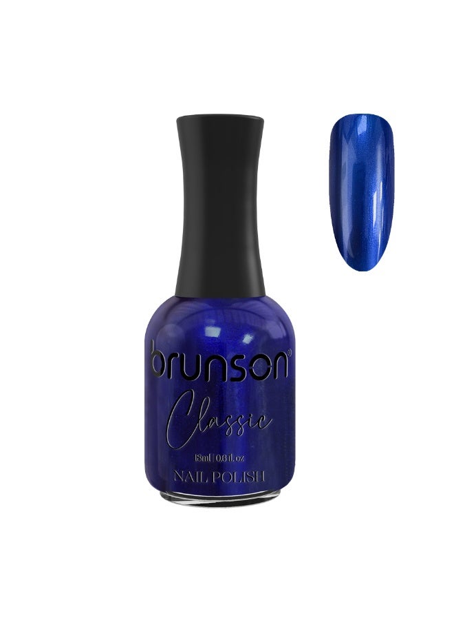 Brunson Classic Nail Polish 18ml Fast Dry Nail Lacquer Nail Harderner Normal Polish Glossy Gel Effect Quick Air Dry Long-Lasting Natural Nail Enamel Salon Quality Manicure Pedicure Regular Polish - Image 1