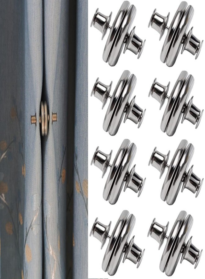 Yteseery 8 Pairs Curtain Magnets Closure, Magnetic Curtain Clips for Indoor Outdoor Curtains Prevent Light Leaking, Strong Curtain Weights Magnets for Pergola Patio Gazebo Cabana, Plus Size 0.98inch - Image 1