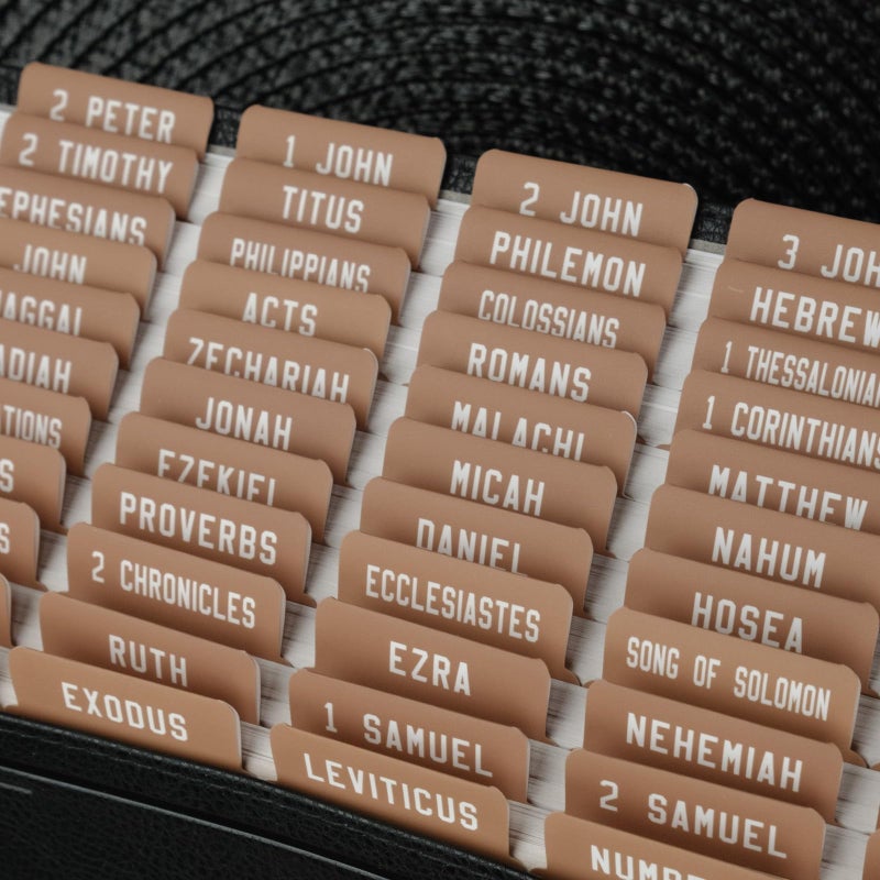 UPAFEXXI-Laminated Bible Tabs, Bible Tabs for Women and Men, Reposition Large Print Stickers, Easy to Read and Apply, 80Chapters Labels for Easy Navigation(Mocha Mousse) - Image 4