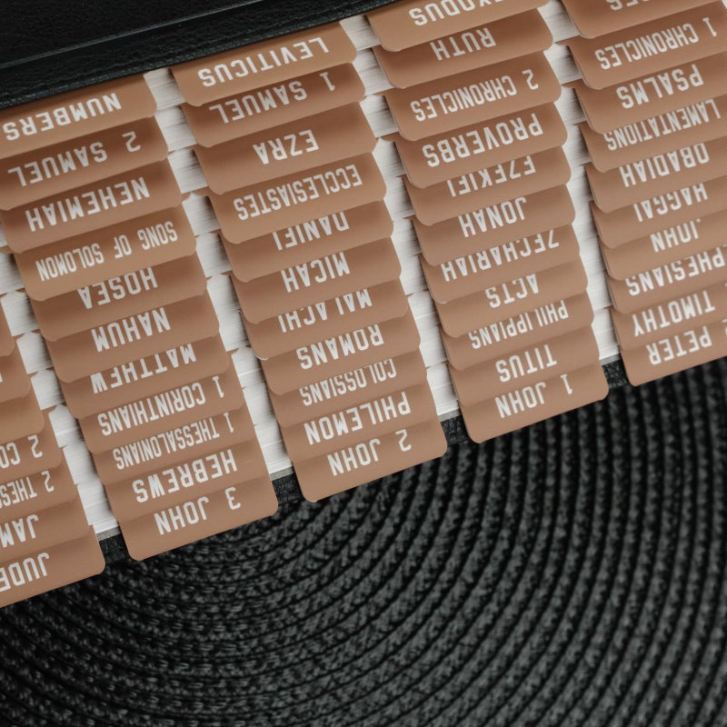 UPAFEXXI-Laminated Bible Tabs, Bible Tabs for Women and Men, Reposition Large Print Stickers, Easy to Read and Apply, 80Chapters Labels for Easy Navigation(Mocha Mousse) - Image 5