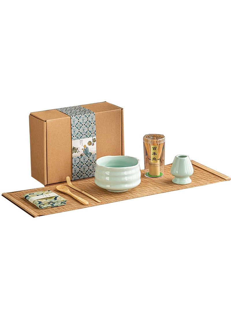 Al Aoyama Japanese Matcha Whisk and Bowl Set 7pcs Matcha Kit Tea Set  - Image 1