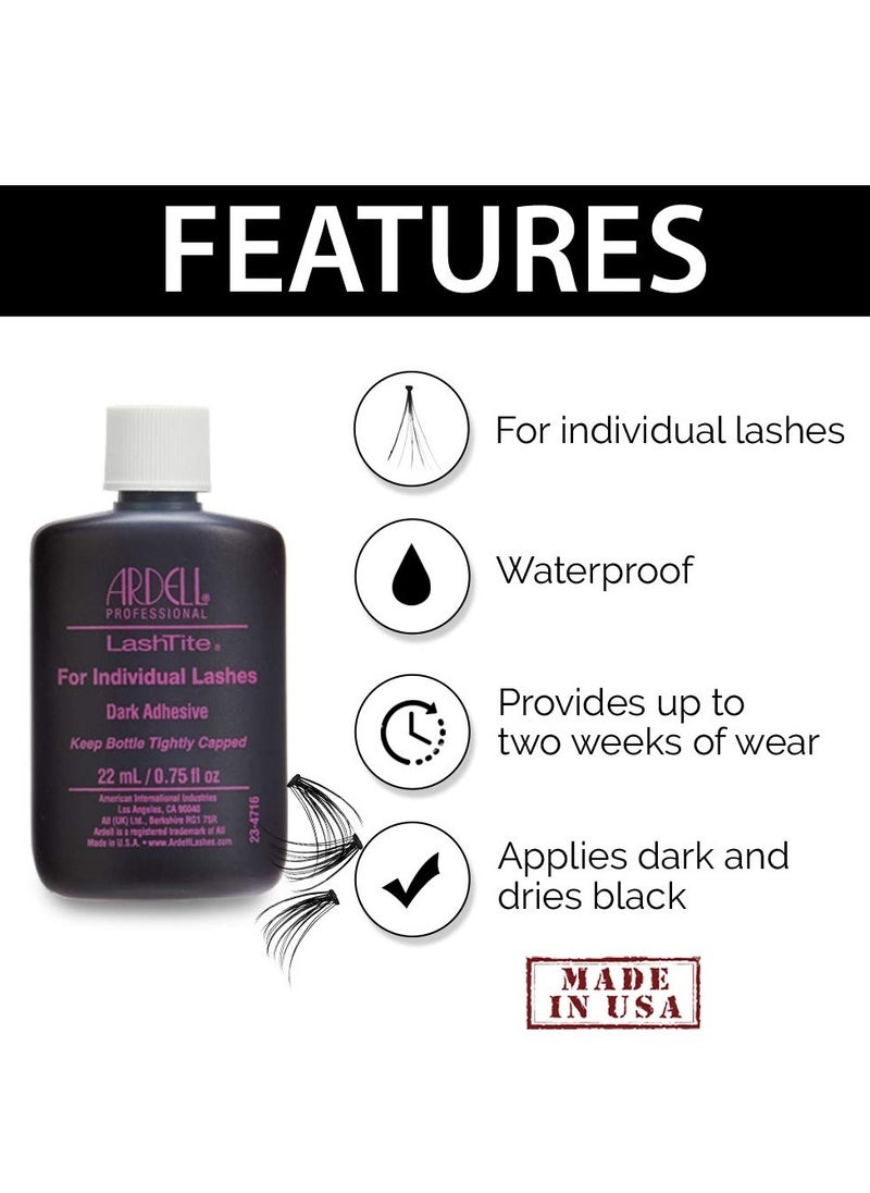 ARDELL Ardell LashTite Lash Adhesive Dark for Individual Lashes, 0.75 oz  - Image 2