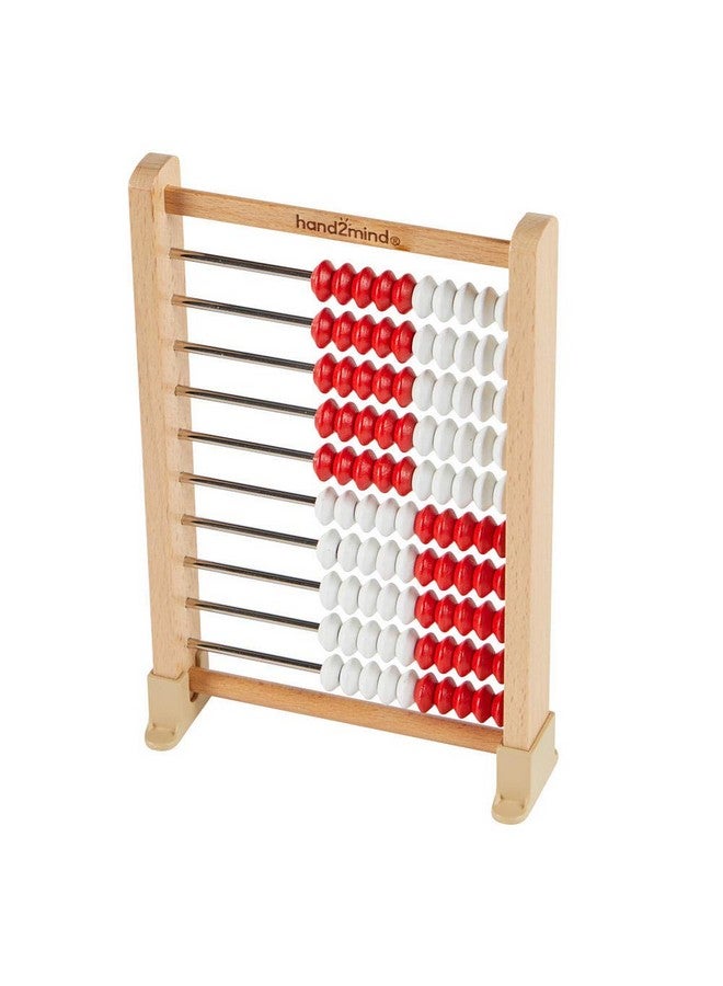 hand2mind hand2mind Mini 100-Bead Wooden Rekenrek Abacus, Abacus for Kids Math, Wooden Counting Math Manipulatives, Bead Counters for Kids Math, Learn Counting and Numbers, Homeschool Supplies (Set of 1)  - Image 5