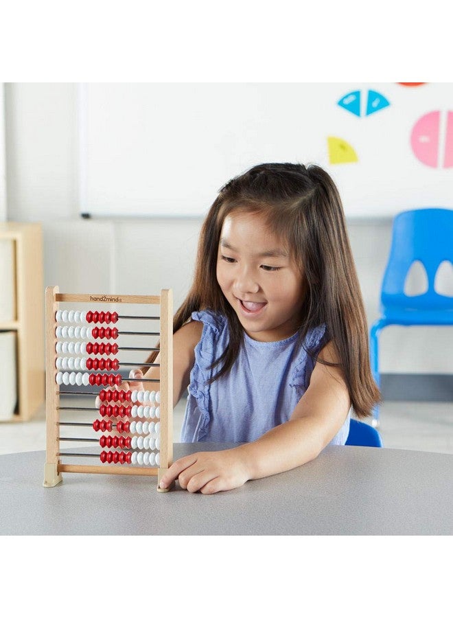 hand2mind hand2mind Mini 100-Bead Wooden Rekenrek Abacus, Abacus for Kids Math, Wooden Counting Math Manipulatives, Bead Counters for Kids Math, Learn Counting and Numbers, Homeschool Supplies (Set of 1)  - Image 4