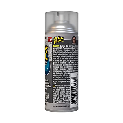 Flex Seal Mini, Clear, Stop Leaks Instantly, Waterproof Rubber Spray On Sealant Coating, Travel Size, Perfect for Gutters, Wood, RV, Campers, Roof Repair, Skylights, Windows, and More - Image 2