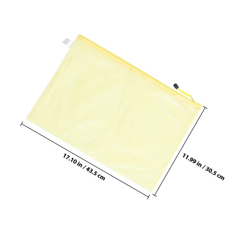 20 Pcs Mesh Zipper File Pouches A3 A4 A5 A6 B4 B5 Mixed Colors Waterproof Document Organizer Bags For Office School Students - Image 3