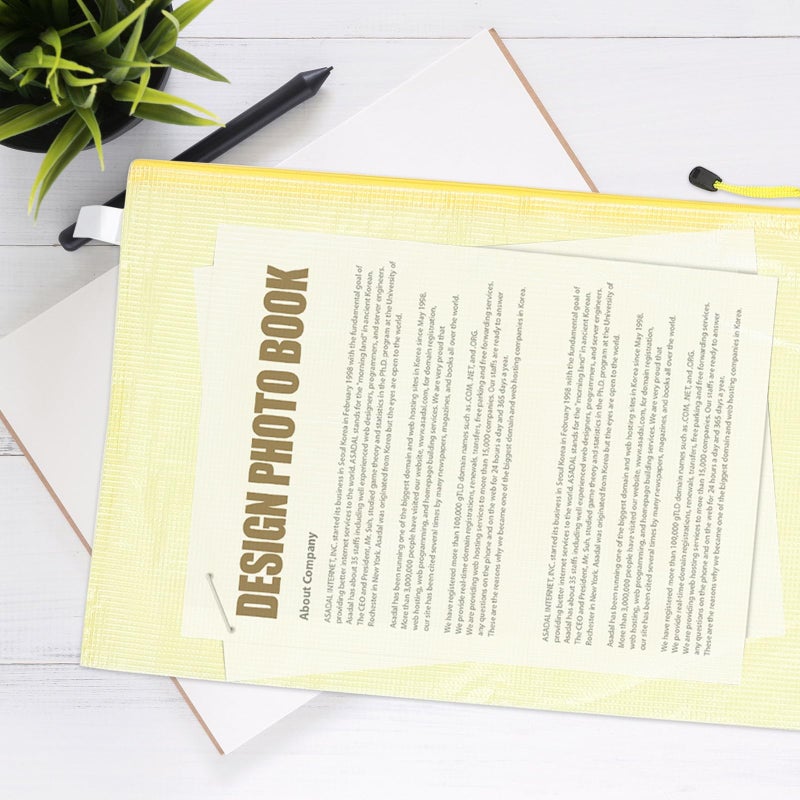 20 Pcs Mesh Zipper File Pouches A3 A4 A5 A6 B4 B5 Mixed Colors Waterproof Document Organizer Bags For Office School Students - Image 4