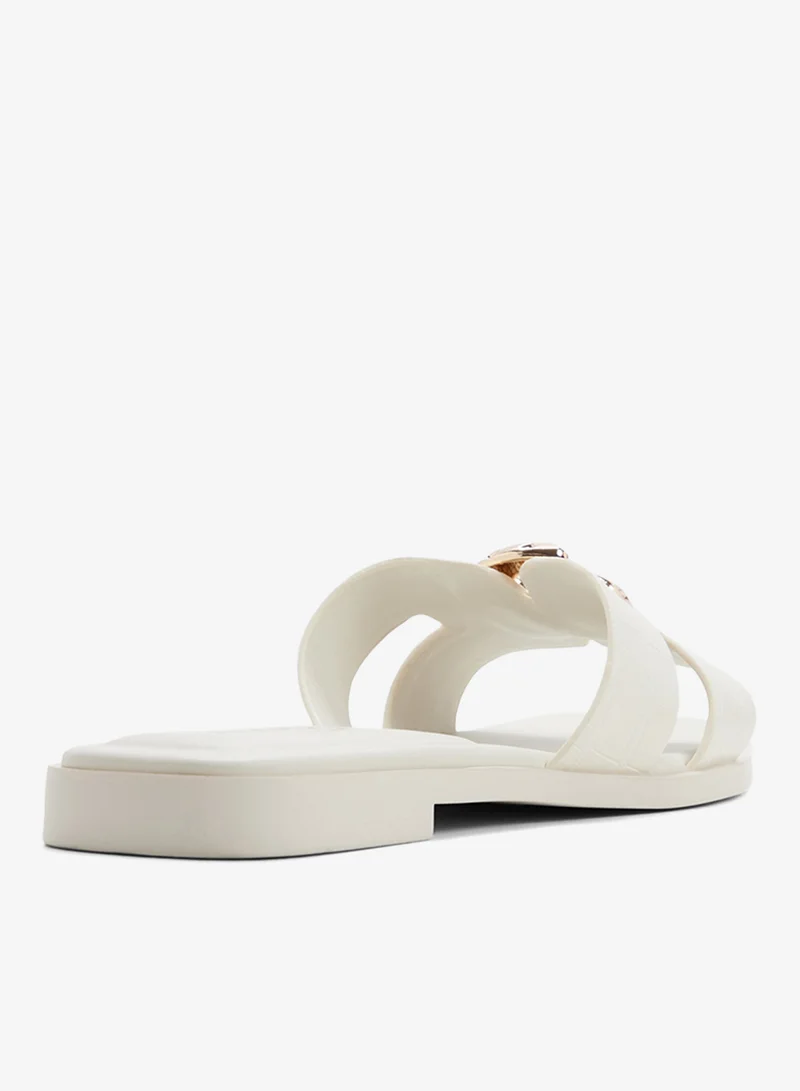 ALDO WHITE/BONE Khali Flat Sandals for Women | Best Price UAE
