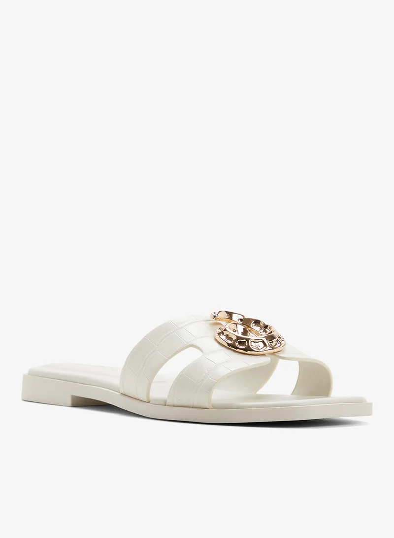 ALDO WHITE/BONE Khali Flat Sandals for Women | Best Price UAE
