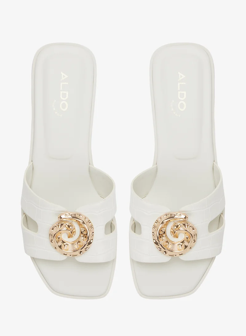 ALDO WHITE/BONE Khali Flat Sandals for Women | Best Price UAE