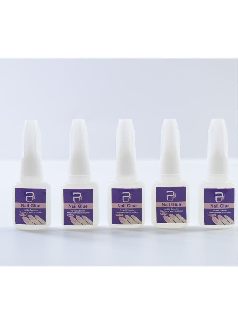 بيرون 5 قطع لاصق للأظافر الصناعية شفاف