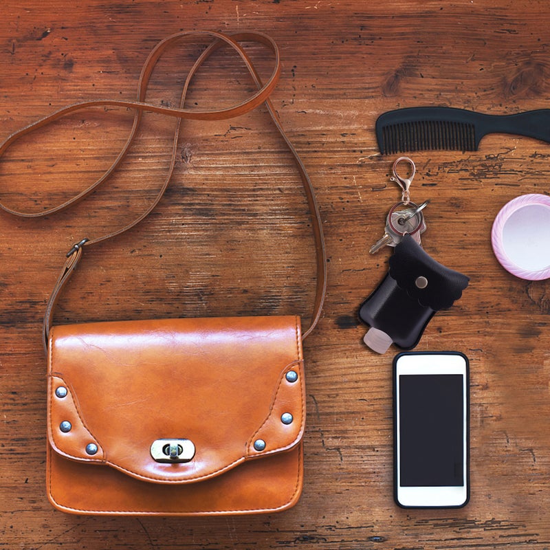 6 Sets Leather Case Hanging Storage Pouch with Key Water Bottle - Image 3