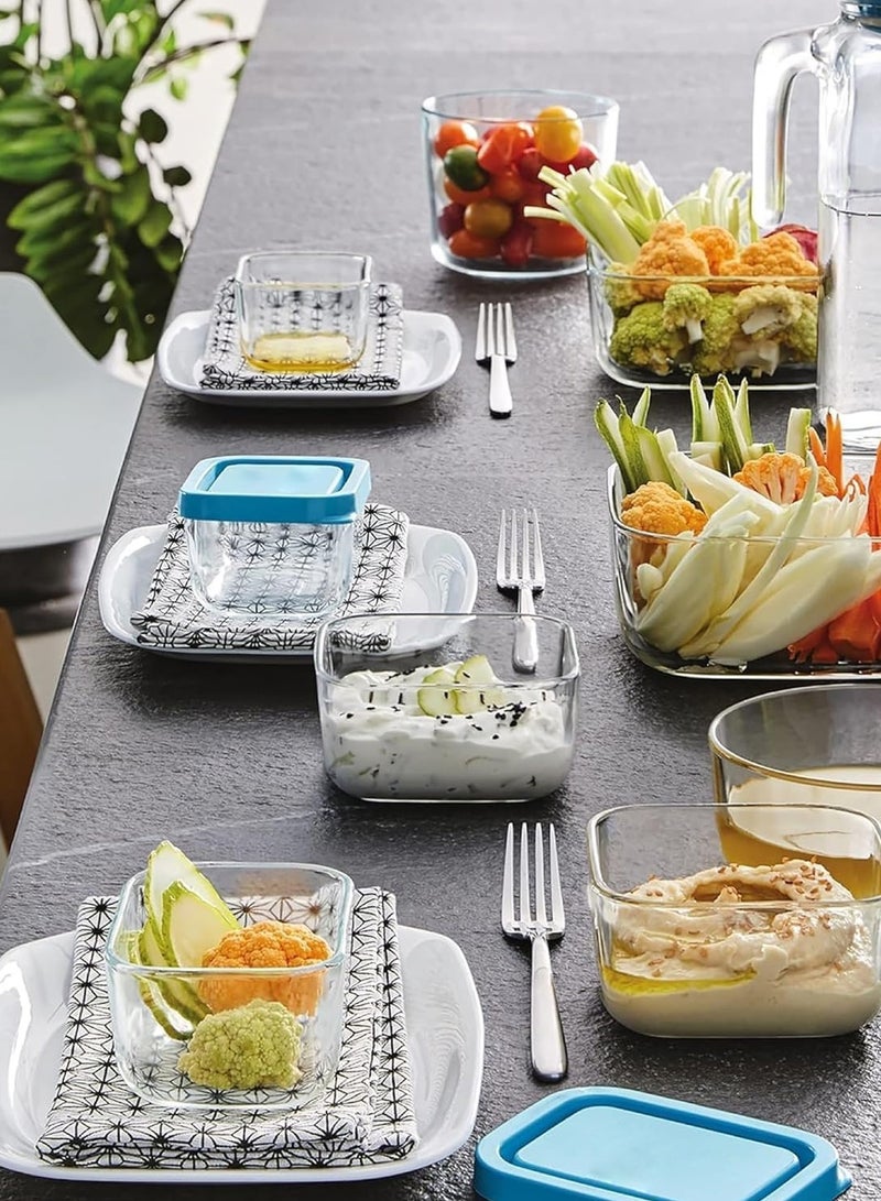 CATANES طقم من 3 قطع من أوعية التخزين الزجاجية مع غطاء محكم الإغلاق - Image 5