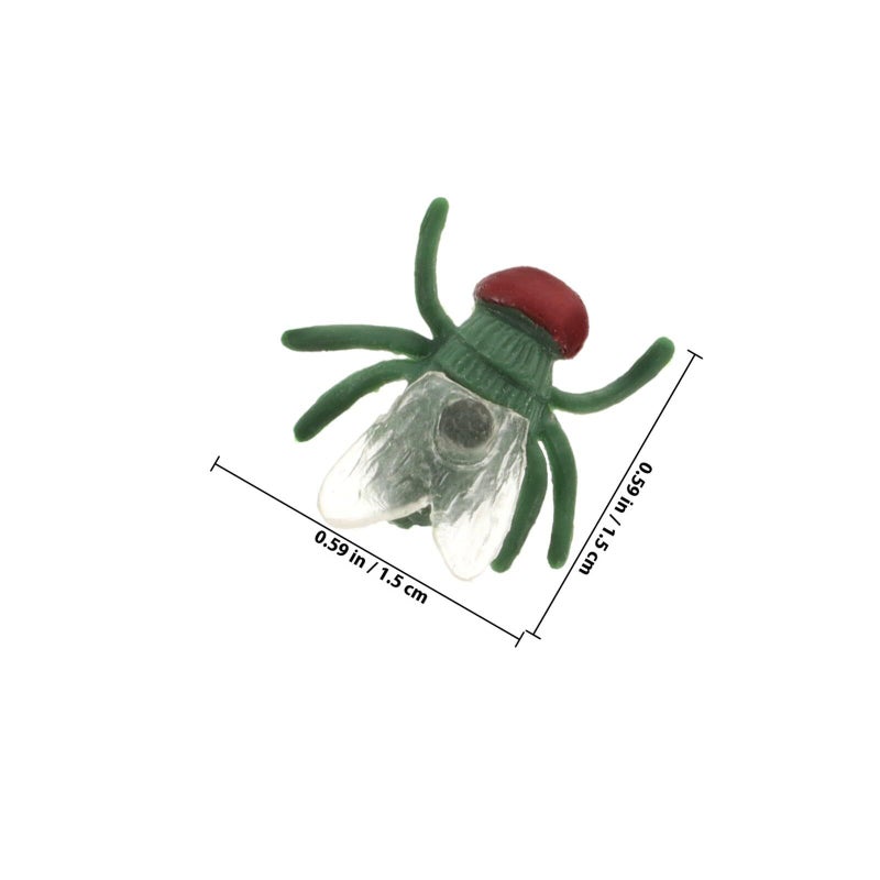 50pcs Green Simulated Flies Realistic Fly Models for Prank Party Decorations and Novelty Tricks - Image 3