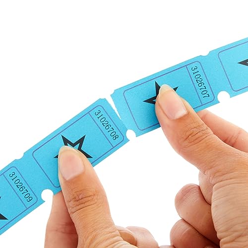Juvale Raffle Tickets Roll - 2000-Count Blue Vintage Star - Perforated Stub Roll of Tickets for Classroom & Fundraiser Events - Tokens & Raffle Prizes - Image 5