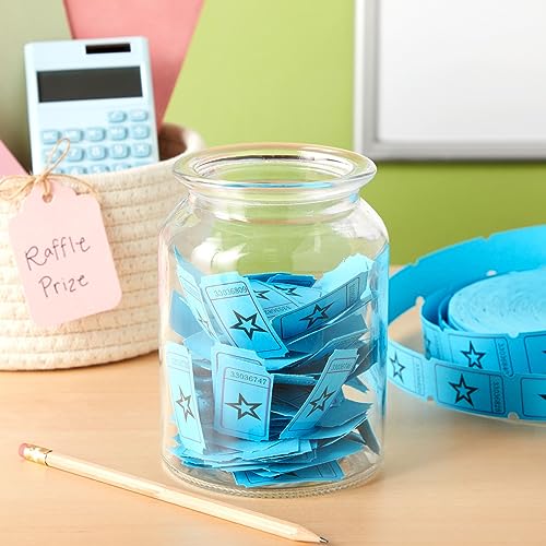 Juvale Raffle Tickets Roll - 2000-Count Blue Vintage Star - Perforated Stub Roll of Tickets for Classroom & Fundraiser Events - Tokens & Raffle Prizes - Image 2