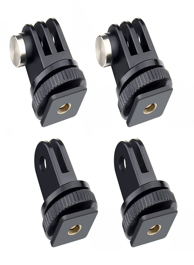 GEPULY 4-Pack Cold Shoe Mount Adapters,1/4" Thread Hole Cold Shoe Bracket for GoPro,Max, Insta360, DJI OSMO, All Action Cameras DSLR Camera Cage Microphone LED Light Selfie Stick Monopod - Image 1
