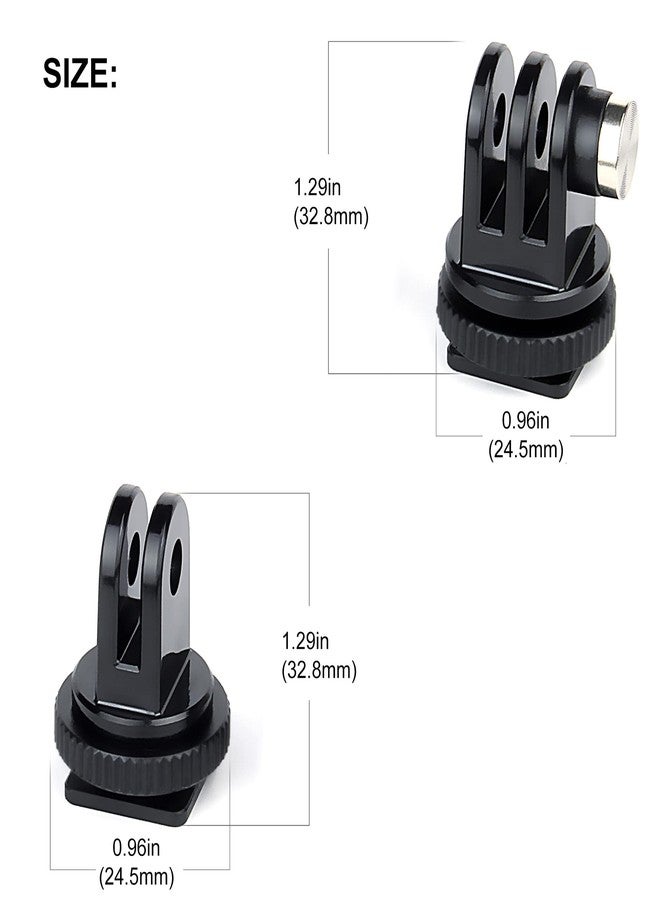 GEPULY 4-Pack Cold Shoe Mount Adapters,1/4" Thread Hole Cold Shoe Bracket for GoPro,Max, Insta360, DJI OSMO, All Action Cameras DSLR Camera Cage Microphone LED Light Selfie Stick Monopod - Image 4