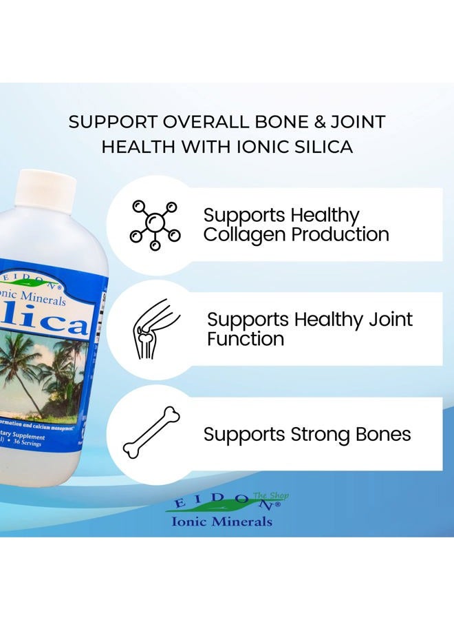 Eidon Ionic Minerals Liquid Silica Mineral Concentrate - Silica Supplement for Hair, Skin and Nails, Silica Drops to Support Collagen Production, Joint and Bone Health, Helps Manage Calcium - 18 oz - Image 4