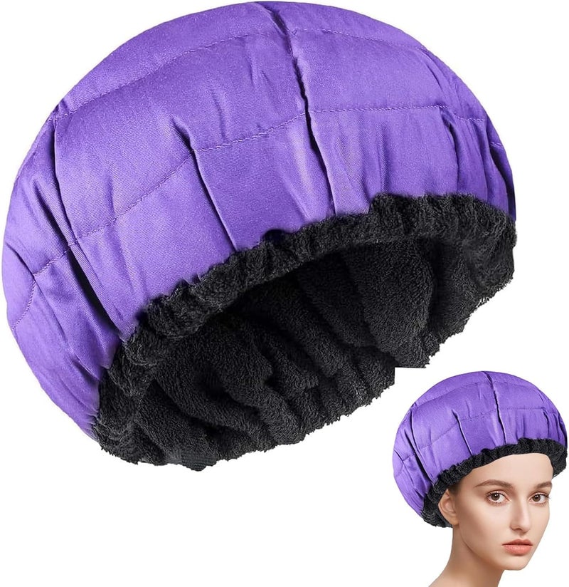 Cordless Deep Conditioning Heat Cap, A Hot Head Cap to Hydrate, Moisturize and Condition, 100% Natural Cotton Flaxseed Seed Interior - Image 1