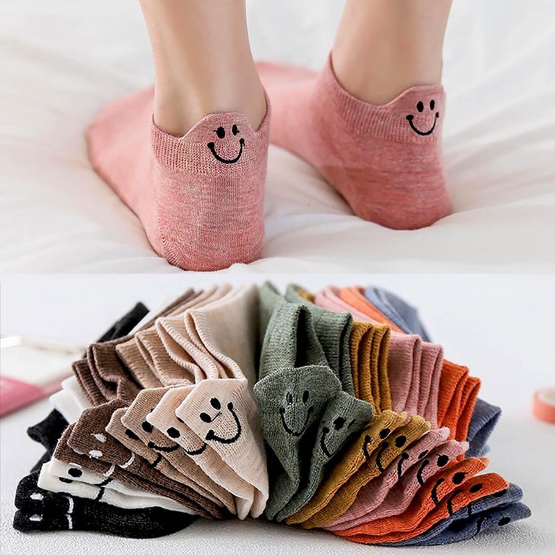 IBEILLI Women Cute Socks 10 Pairs Cotton Kawaii Embroidered Funny Low Cut Ankle Socks for Women Girls - Image 4