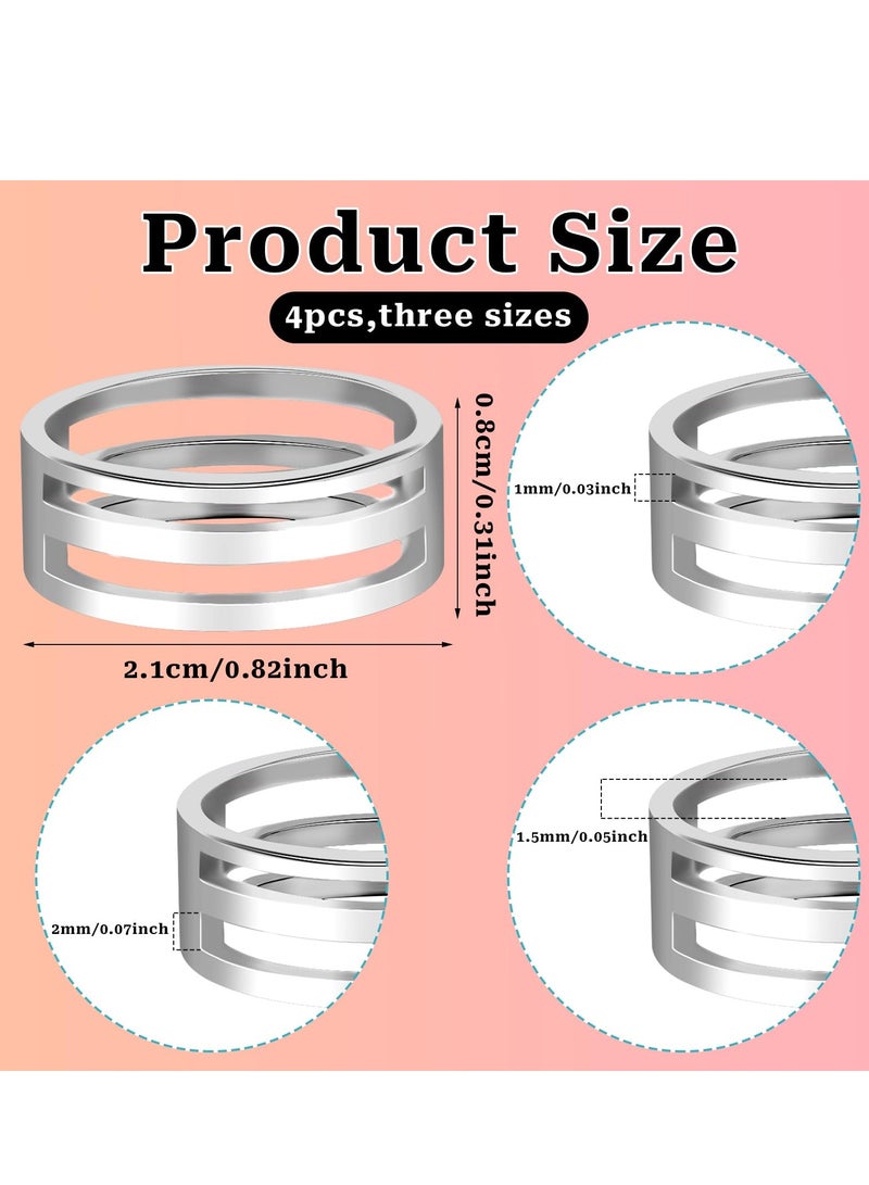 Jump Ring Opening Tool, Closing Tool Rings, 4 Pcs Steel Jump Rings Opener Circle Jump Rings for Jewelry Making Supplies and Necklace Repair, DIY Making Supplies Repair - Image 3