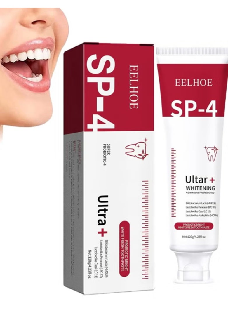 EELHOE New Probiotic Toothpaste Sp-4 Brightening Whitening Toothpaste Protect Gums Fresh Breath Mouth Teeth Cleaning Health Tooth - Image 1