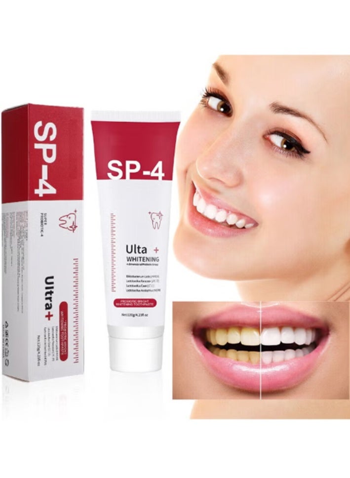 EELHOE New Probiotic Toothpaste Sp-4 Brightening Whitening Toothpaste Protect Gums Fresh Breath Mouth Teeth Cleaning Health Tooth - Image 4